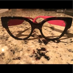 Gucci pink and tortoise sparkle glasses new!